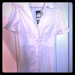 New bcbg white button down top with tags.